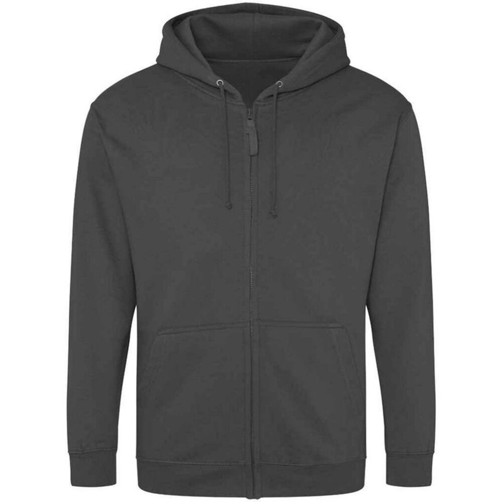 Awdis Mens Full Zip Hoodie / Steel Grey